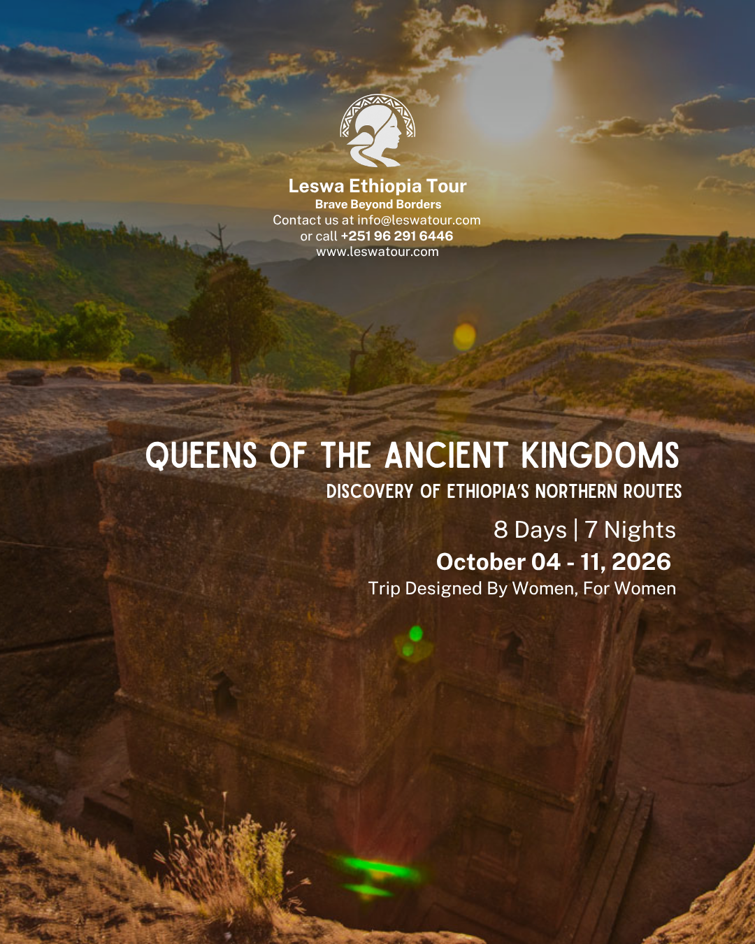 Ethiopia historic route tour Lalibela rock churches Gondar cultural heritage women travel